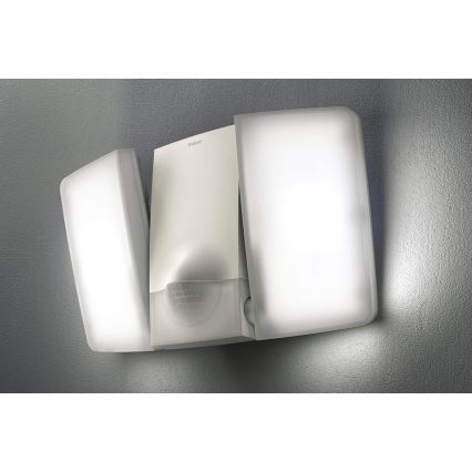 theben - LED zidni reflektor s senzorom 2xLED/10W/230V bijeli IP55
