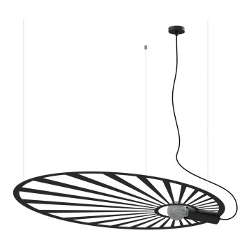 Thoro TH.001 - Luster na sajli LEHDET 1xE27/60W/230V crna