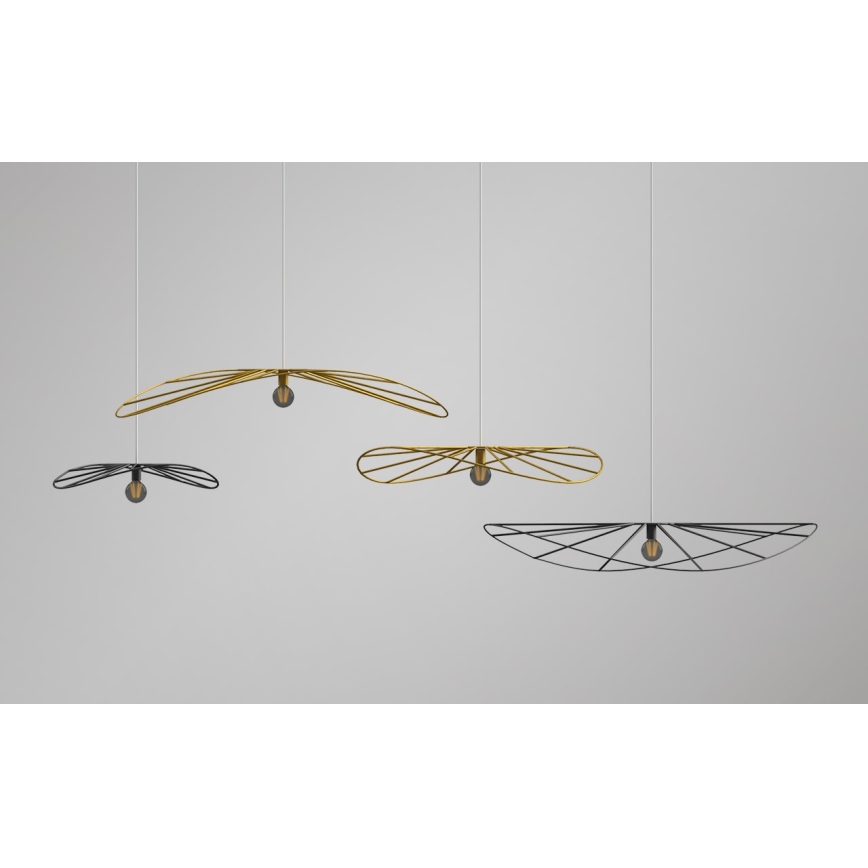 Thoro TH.011 - Luster na sajli ESKOLA 1xE27/60W/230V crna