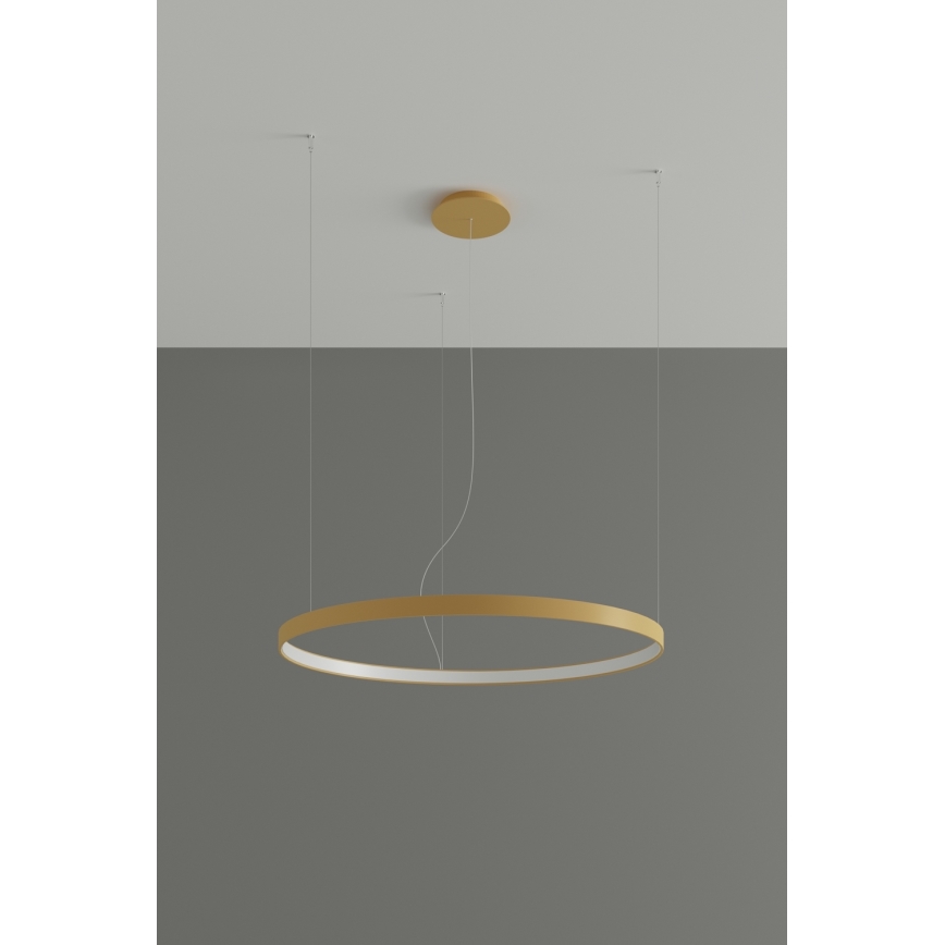 Thoro TH.181 - LED  Luster na sajli RIO LED /50W/230V CRI 95 4000K pr. 78 cm zlatna