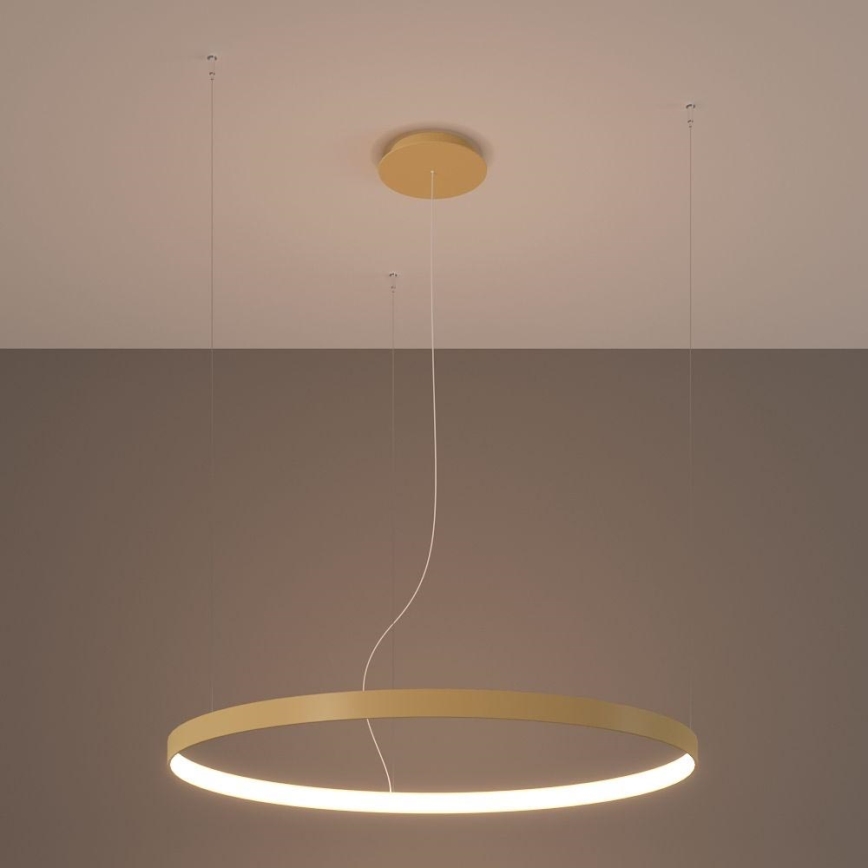 Thoro TH.216 - LED Luster na sajli RIO LED/30W/230V CRI 90 3000K pr. 55 cm zlatna