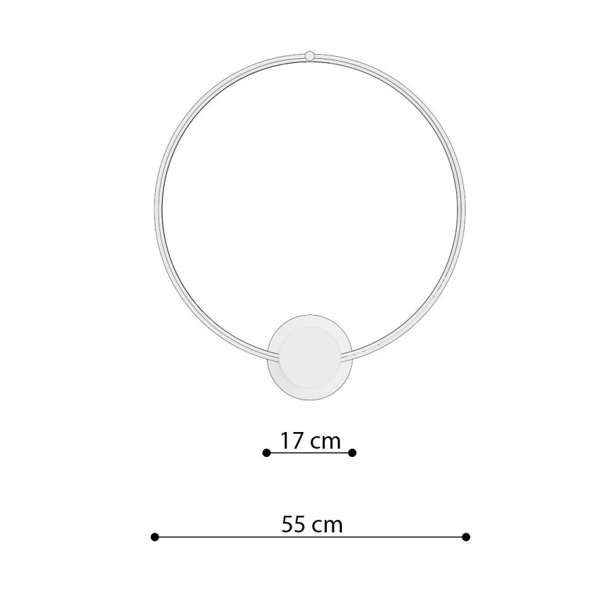 Thoro TH.222 - LED Stropna svjetiljka RIO LED/30W/230V CRI 90 3000K pr. 55 cm zlatna