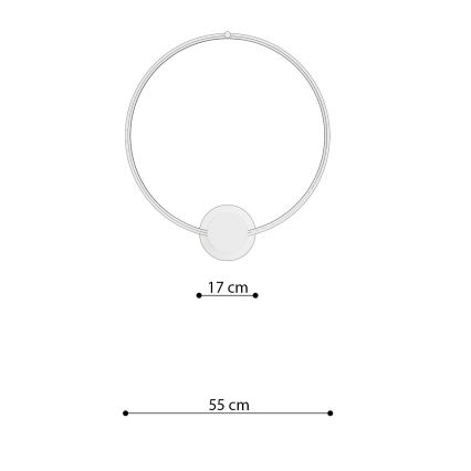 Thoro TH.223 - LED Stropna svjetiljka RIO LED/30W/230V CRI 95 4000K pr. 55 cm zlatna