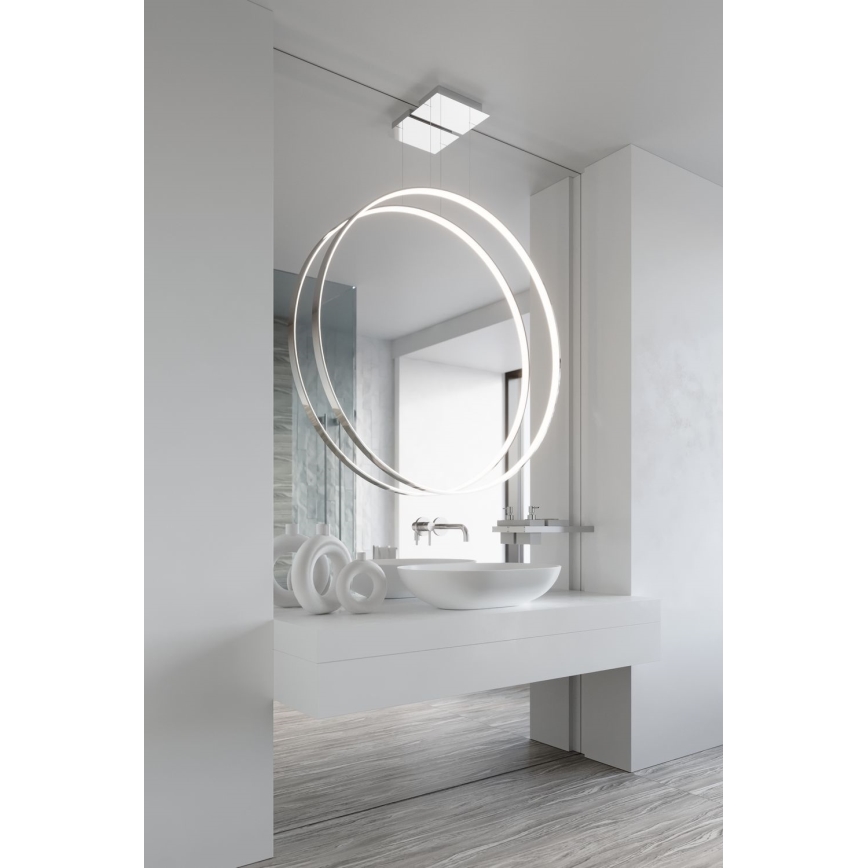 Thoro TH.249 - LED Luster na sajli RIO LED/50W/230V CRI 90 4000K pr. 78 cm sjajni krom