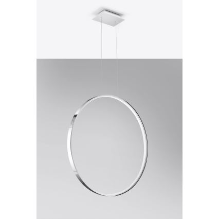 Thoro TH.249 - LED Luster na sajli RIO LED/50W/230V CRI 90 4000K pr. 78 cm sjajni krom