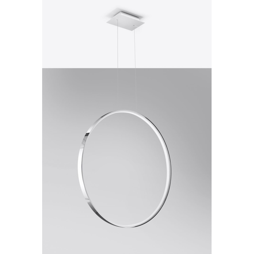 Thoro TH.249 - LED Luster na sajli RIO LED/50W/230V CRI 90 4000K pr. 78 cm sjajni krom