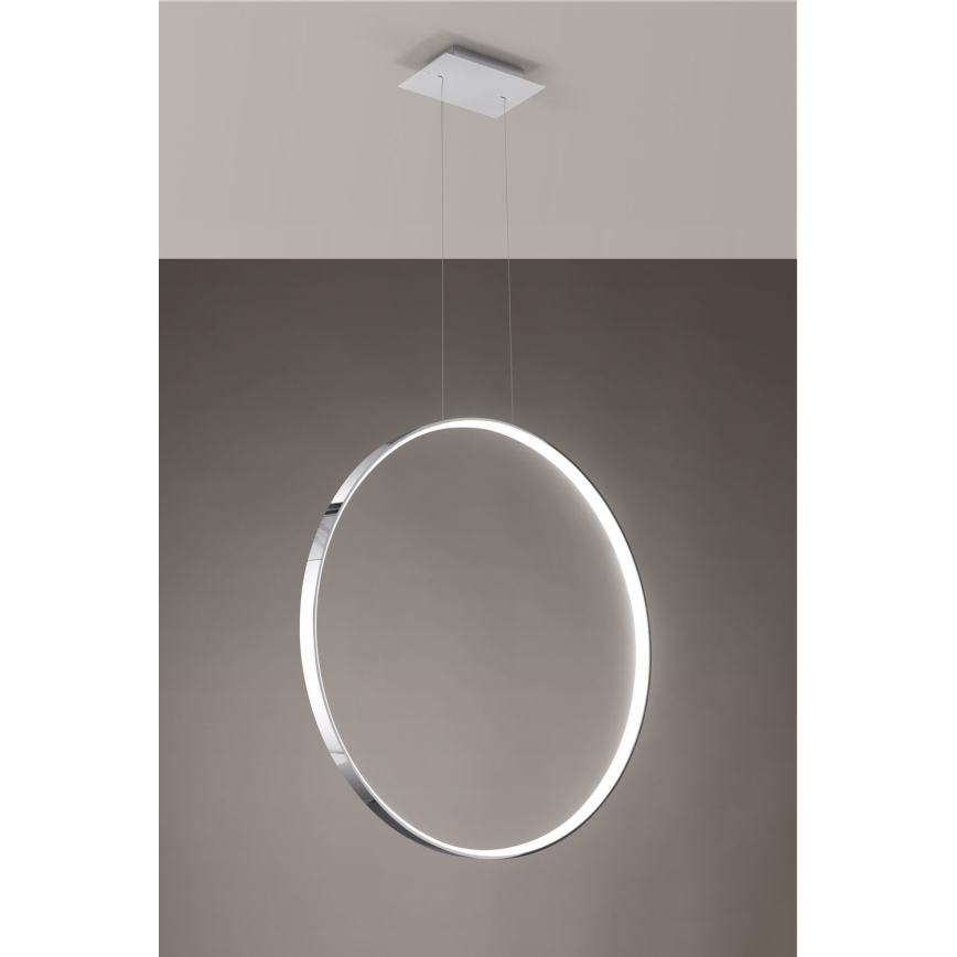 Thoro TH.249 - LED Luster na sajli RIO LED/50W/230V CRI 90 4000K pr. 78 cm sjajni krom