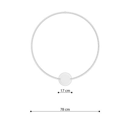 Thoro TH.252 - LED Stropna svjetiljka RIO LED/50W/230V CRI 90 3000K pr. 78 cm zlatna