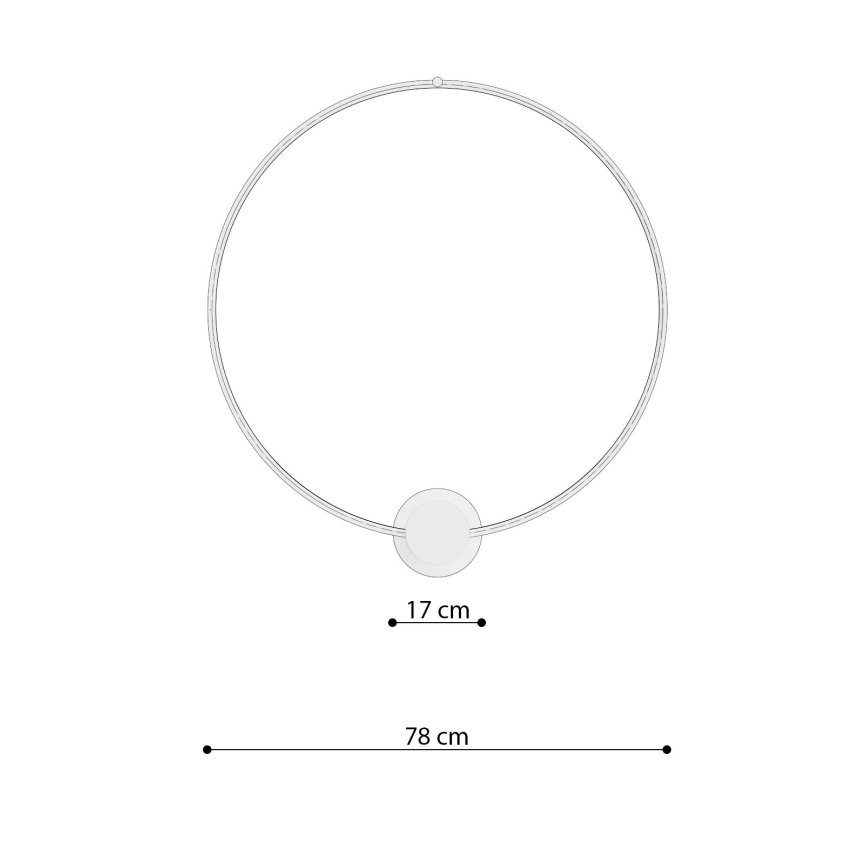 Thoro TH.252 - LED Stropna svjetiljka RIO LED/50W/230V CRI 90 3000K pr. 78 cm zlatna