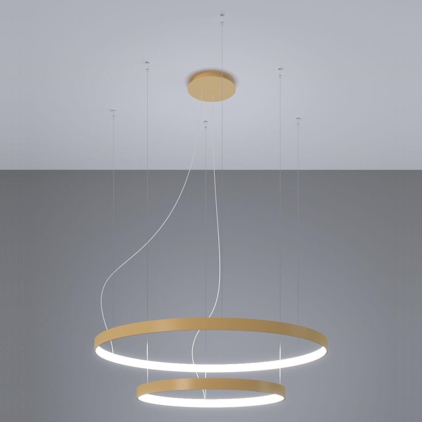 Thoro TH.268 - LED luster na užetu RIO LED/80W/230V CRI 95 4000K zlatna