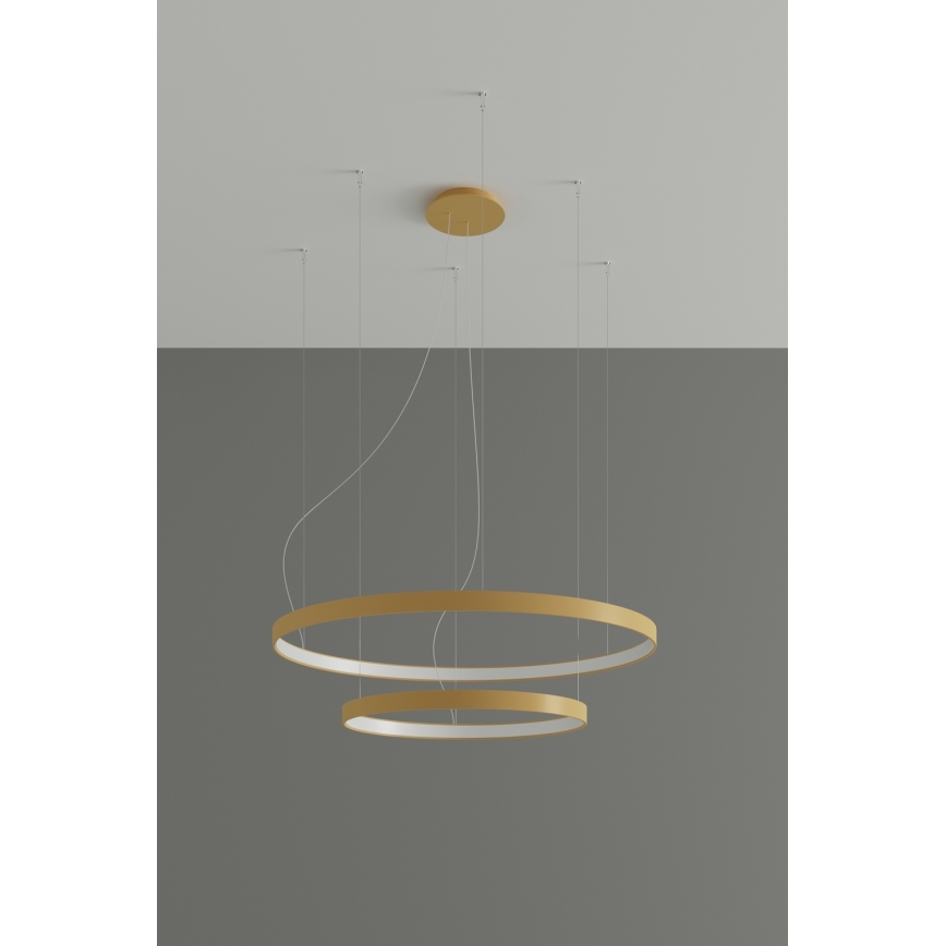 Thoro TH.268 - LED luster na užetu RIO LED/80W/230V CRI 95 4000K zlatna