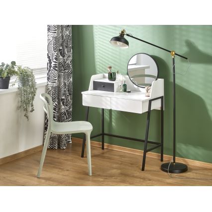 Toaletni stol AGNES 120x80 cm bijela/crna