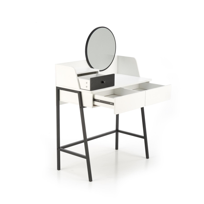 Toaletni stol AGNES 120x80 cm bijela/crna