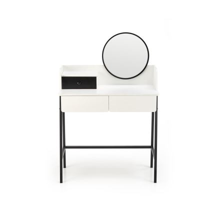 Toaletni stol AGNES 120x80 cm bijela/crna