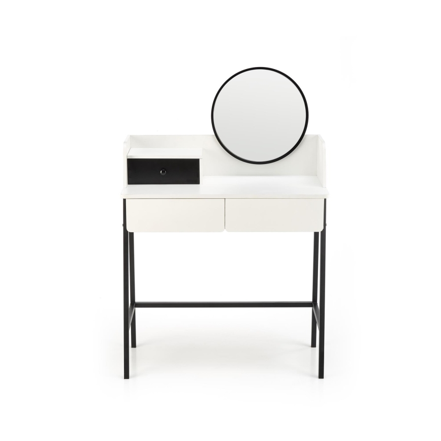 Toaletni stol AGNES 120x80 cm bijela/crna