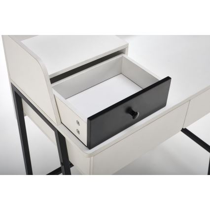 Toaletni stol AGNES 120x80 cm bijela/crna