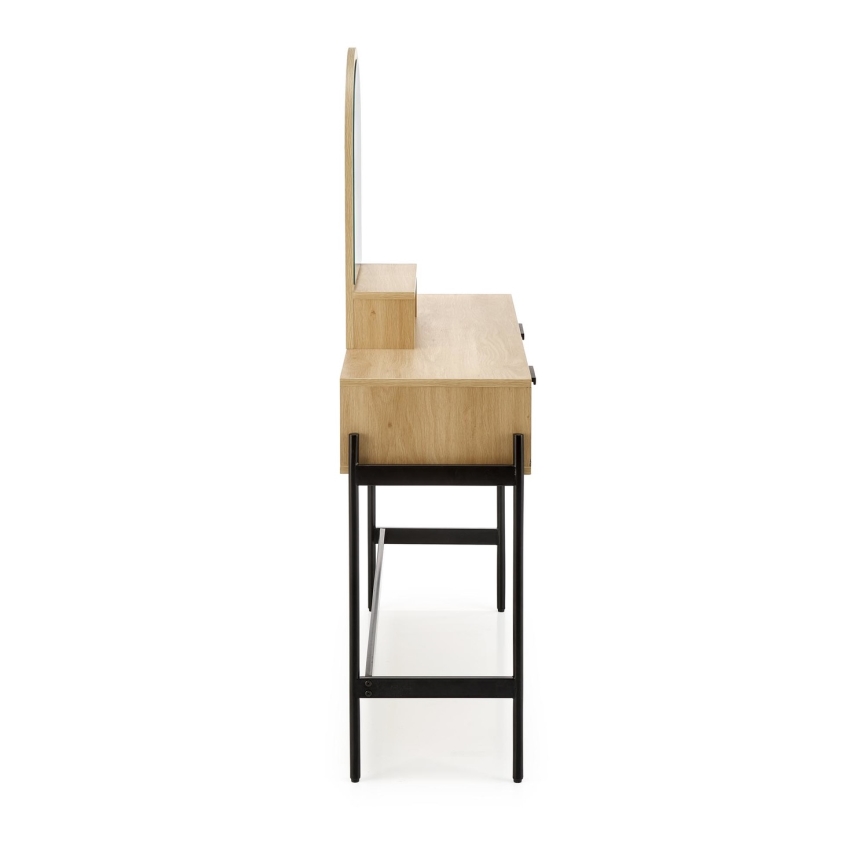 Toaletni stol CARMEN 136x104 cm bež/crna
