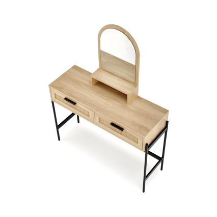 Toaletni stol CARMEN 136x104 cm bež/crna