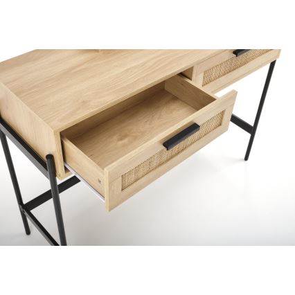 Toaletni stol CARMEN 136x104 cm bež/crna