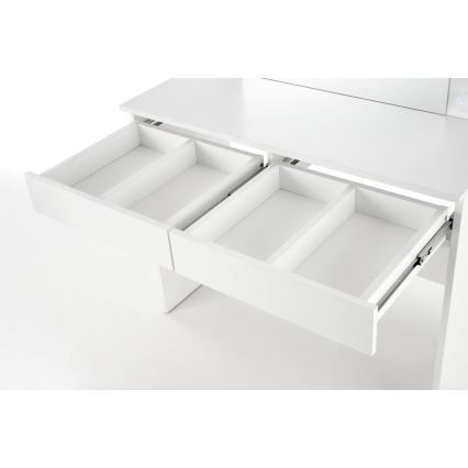 Toaletni stol s LED osvjetljenjem HOLLYWOOD 140x94 cm bijela