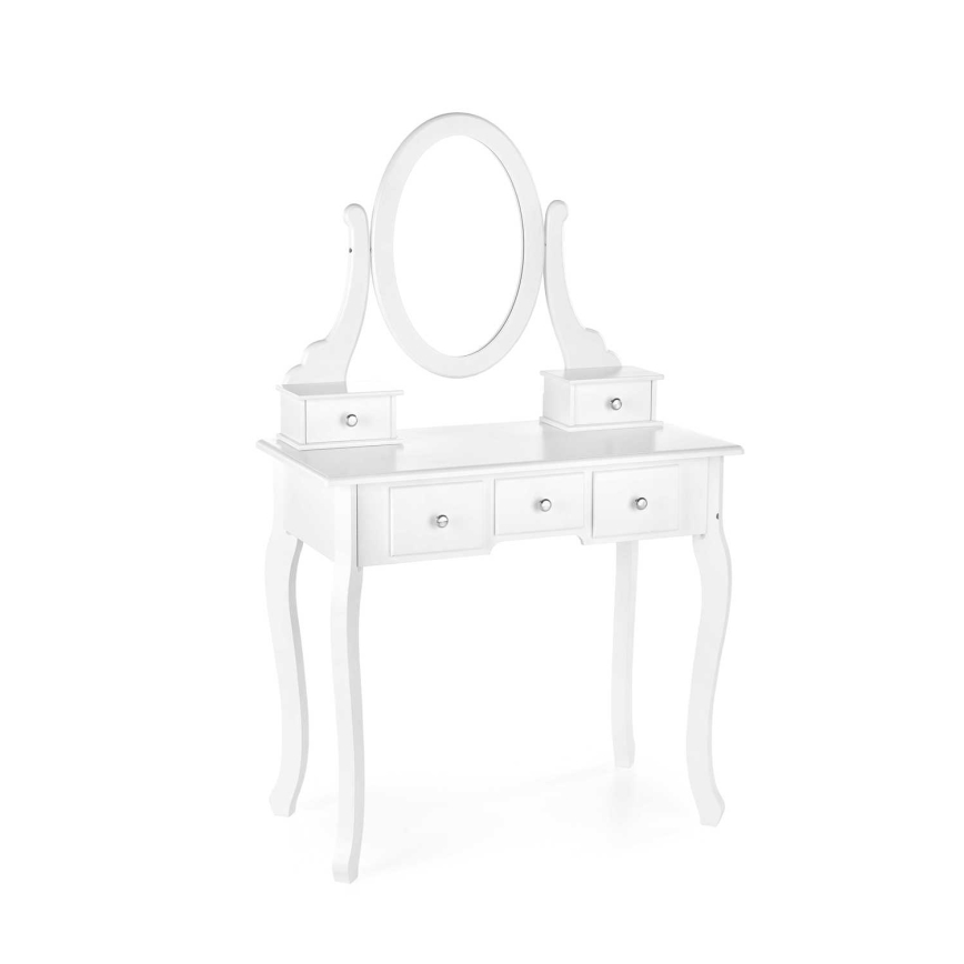 Toaletni stol SARA 80x130 cm + tabure 45x37 cm bijela