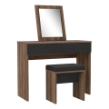 Toaletni stolić JUNO + tabure 45x29,6 cm smeđa/crna