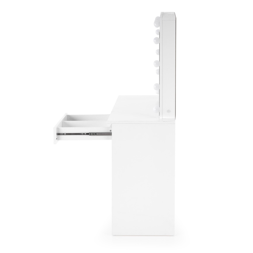 Toaletni stolić s LED osvjetljenjem HOLLYWOOD 140x94 cm bijeli