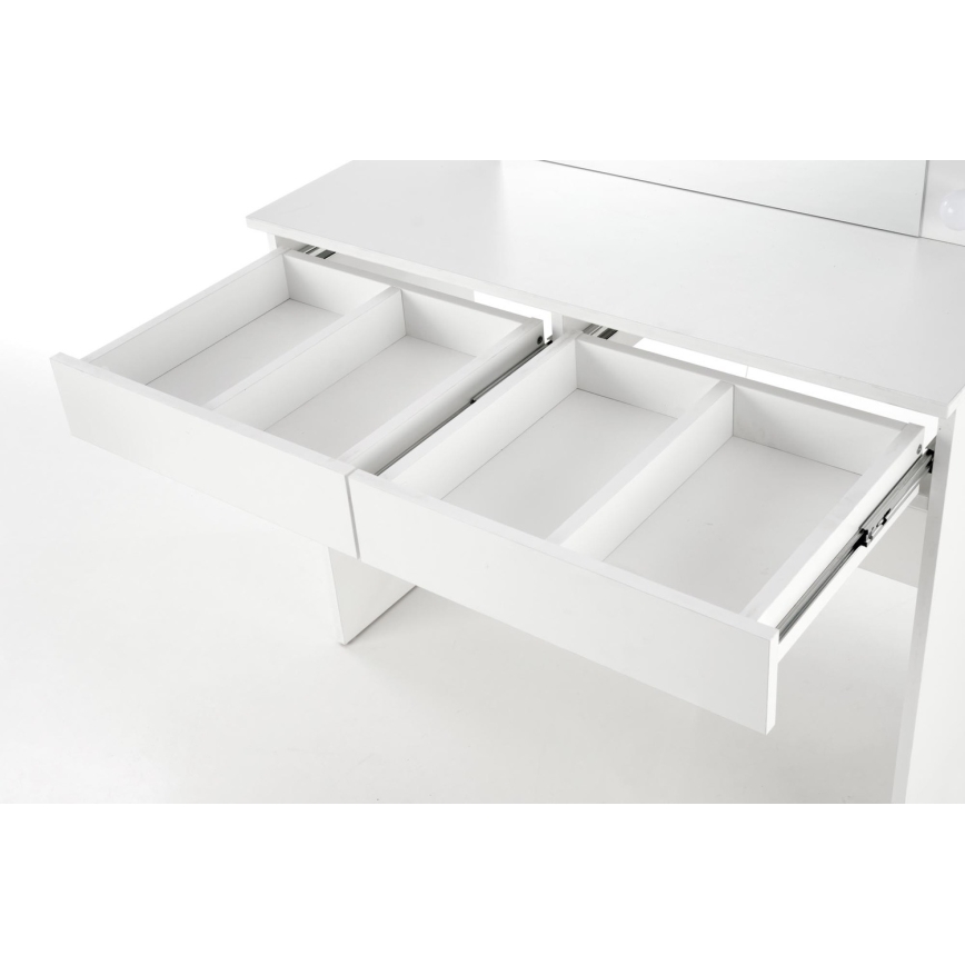 Toaletni stolić s LED osvjetljenjem HOLLYWOOD 140x94 cm bijeli