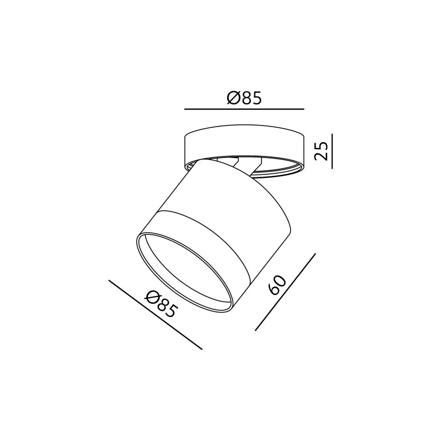 Točkasta svjetiljka OH12F 1xGX53/35W/230V 8,5 cm bijela