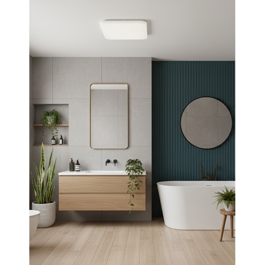 Top Light - LED Kupaonsko stropno svjetlo DUNAJ LED/32W/230V 3000/4000/6500K IP44 38x38 cm bijela