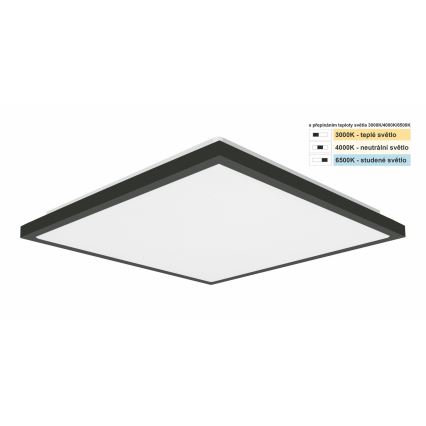 Top Light - LED Stropna svjetiljka za kupaonicu ONYX LED/24W/230V IP44 3000/4000/6500K 38x38 cm crna