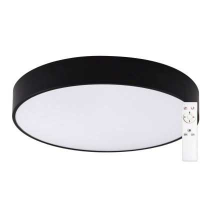 Top Light - LED Prigušiva stropna svjetiljka za kupaonicu PETAL LED/48W/230V IP44 3000-6500K pr. 48 cm crna + daljinski upravljač