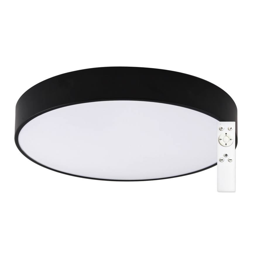 Top Light - LED Prigušiva stropna svjetiljka za kupaonicu PETAL LED/48W/230V IP44 3000-6500K pr. 48 cm crna + daljinski upravljač