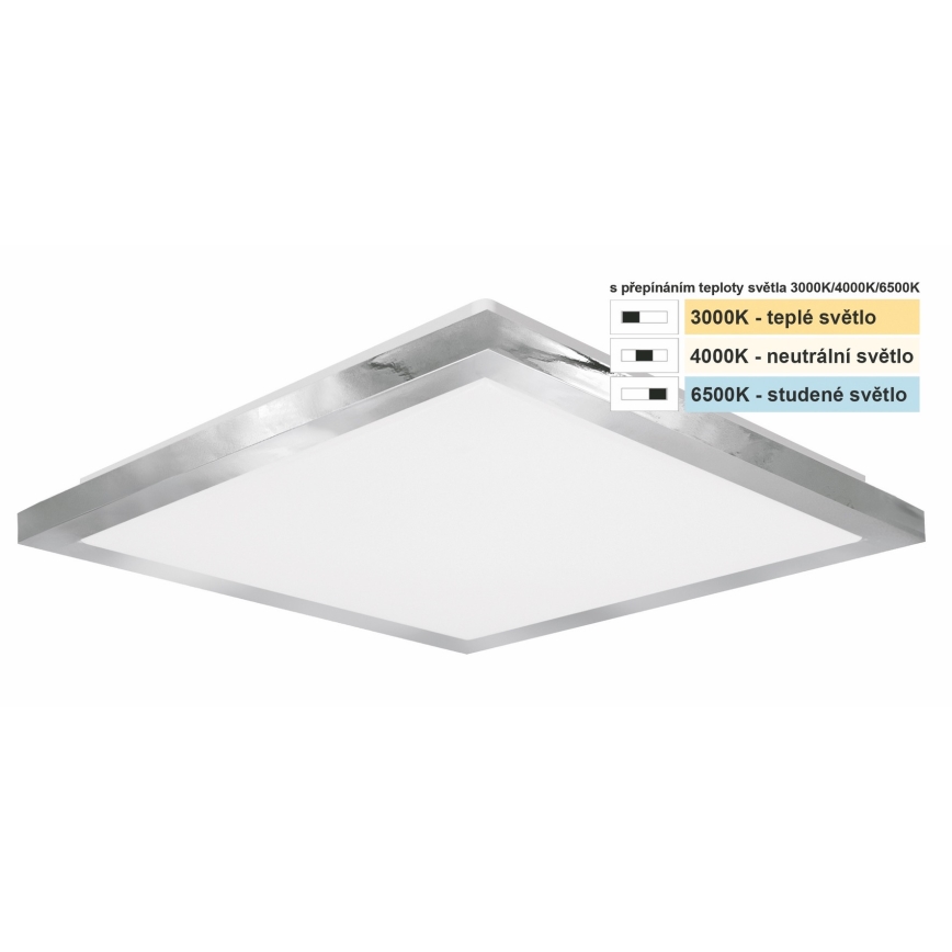 Top Light - LED Stropna svjetiljka za kupaonicu SILVER LED/10W/230V IP44 3000/4000/6500K 28x28 cm mat krom