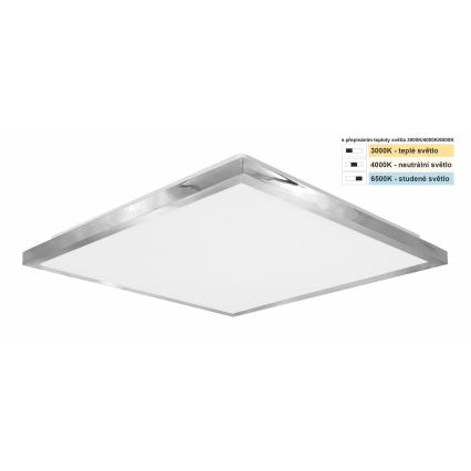 Top Light - LED Stropna svjetiljka za kupaonicu SILVER LED/24W/230V IP44 3000/4000/6500K 38x38 cm mat krom