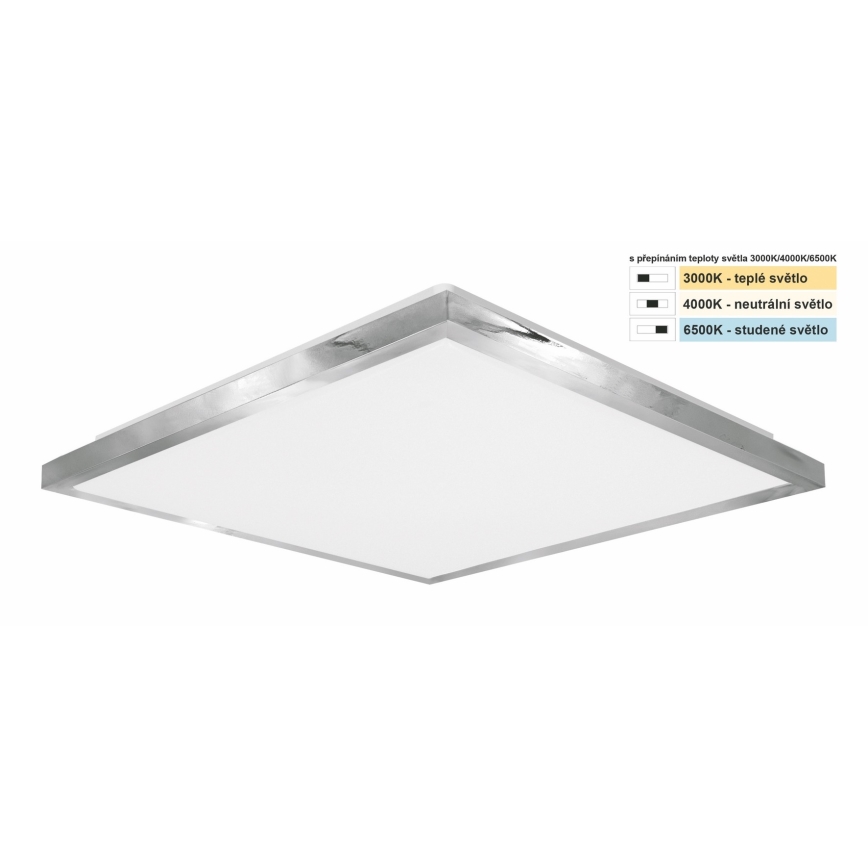 Top Light - LED Stropna svjetiljka za kupaonicu SILVER LED/24W/230V IP44 3000/4000/6500K 38x38 cm mat krom