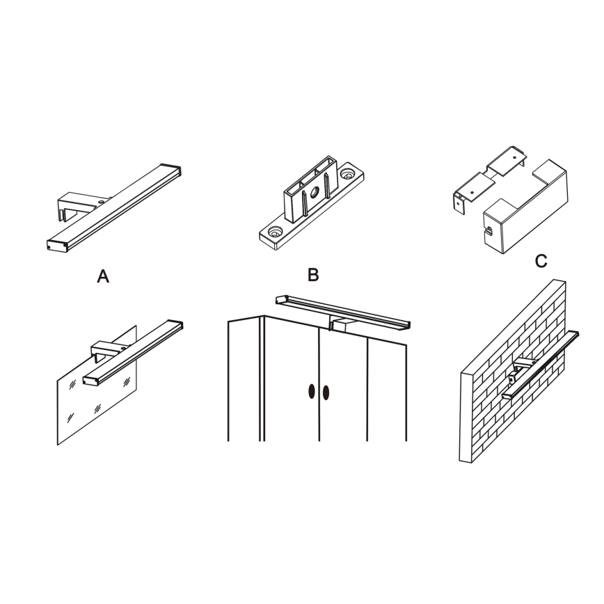 Top Light - LED osvjetljenje za kupaonsko ogledalo TEXAS MAX LED/12W/230V 3000/4000/6500K IP44 78 cm matni krom