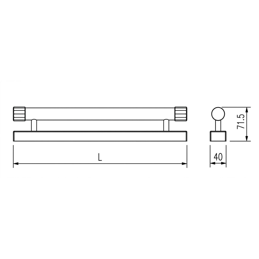 Top Light - LED rasvjeta za kupaonsko ogledalo TURIA LED/8W/230V 3000/4000/6500K IP44 40 cm crna