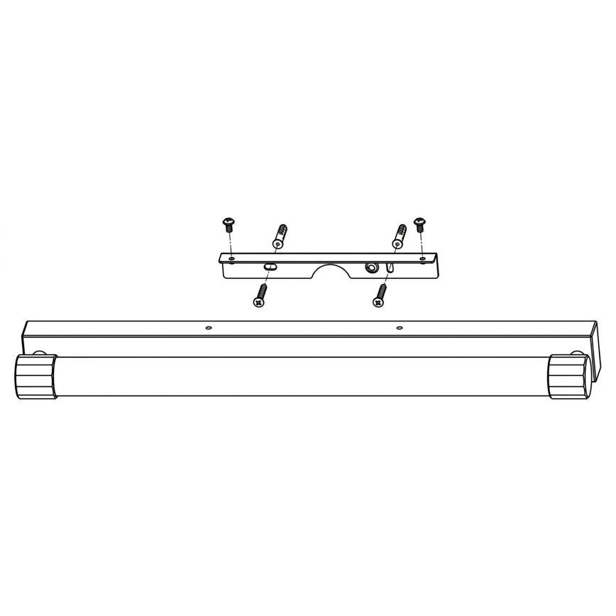 Top Light - LED rasvjeta za kupaonsko ogledalo TURIA LED/8W/230V 3000/4000/6500K IP44 40 cm crna