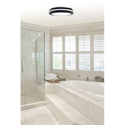 Top Light - LED stropna svjetiljka za kupaonicu COMET LED/40W/230V 3000/4000/6500K IP54 crna, promjer 40 cm