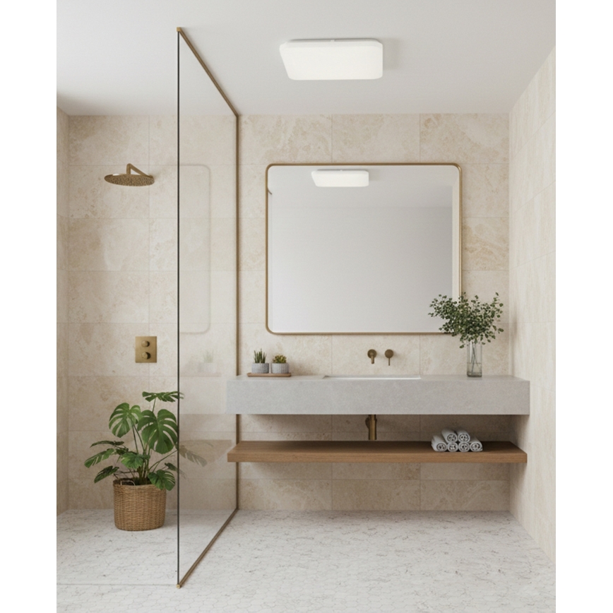 Top Light - LED kupaonsko stropno svjetlo DUNAJ LED/18W/230V 3000/4000/6500K IP44 27,5x27,5 cm bijela