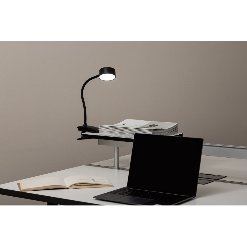 Top Light - LED dimmable lampa za stol sa kopčom BELLA LED/4,8W/5V 3000-6500K crna