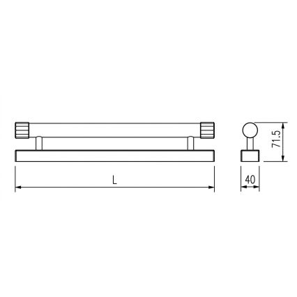 Top Light - LED Kupaonsko osvjetljenje za ogledalo TURIA LED/12W/230V 3000/4000/6500K IP44 60 cm sjajni krom