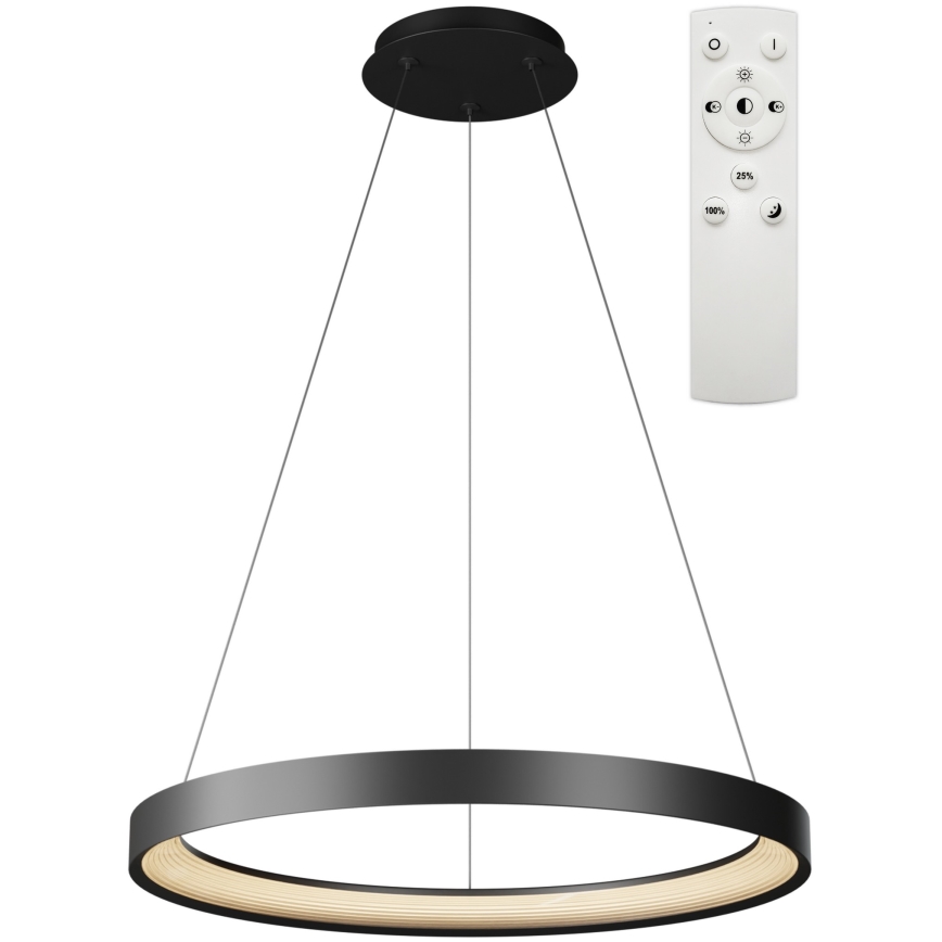 Top Light - LED Prigušivi luster na sajli ORBIT LED/40W/230V 3000-6500K pr. 50 cm crna + daljinski upravljač
