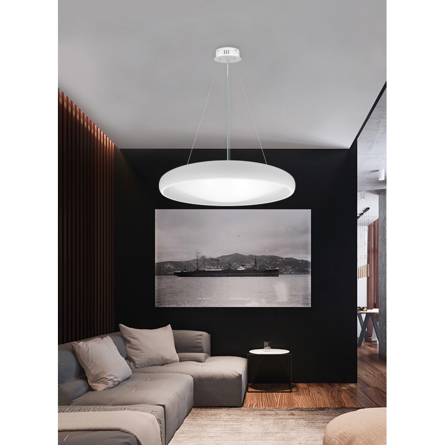 Top Light - LED Prigušivi luster na sajli SALERNO LED/60W/230V 3000-6500K pr. 60 cm bijela + daljinski upravljač