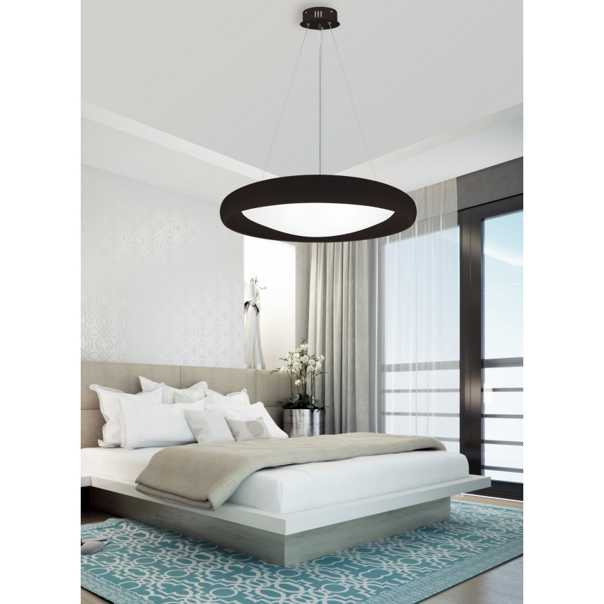 Top Light - LED Prigušivi luster na sajli SALERNO LED/60W/230V 3000-6500K pr. 60 cm crna + daljinski upravljač