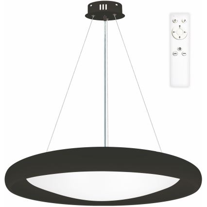 Top Light - LED Prigušivi luster na sajli SALERNO LED/60W/230V 3000-6500K pr. 60 cm crna + daljinski upravljač