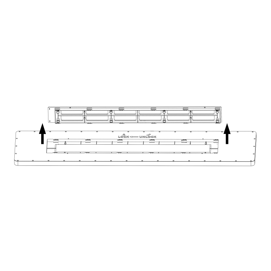 Top Light - LED Prigušivi nadgradni panel REVIT LED/70W/230V 3000-6500K 120x30 cm bijela + daljinski upravljač