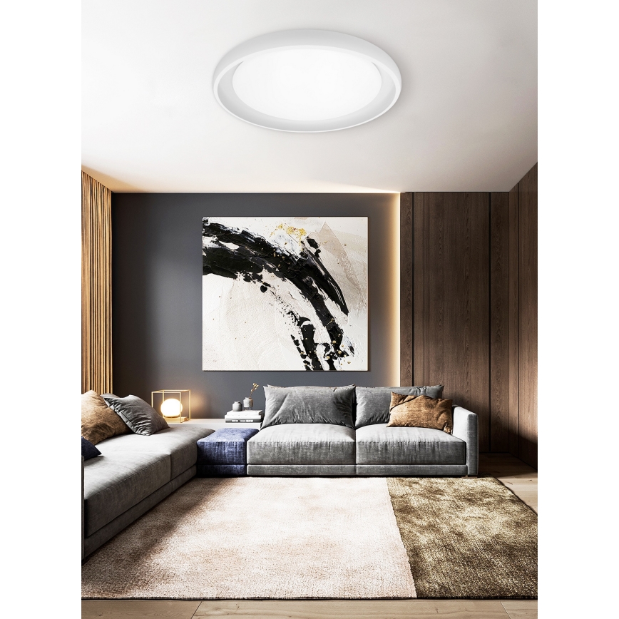 Top Light - LED Prigušiva stropna svjetiljka SALERNO LED/60W/230V 3000-6500K pr. 60 cm bijela + daljinski upravljač