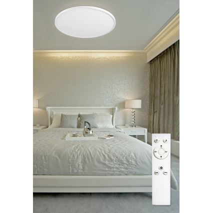 Top Light - LED Prigušiva stropna svjetiljka REVIT LED/70W/230V 3000-6500K pr. 75 cm bijela + daljinski upravljač